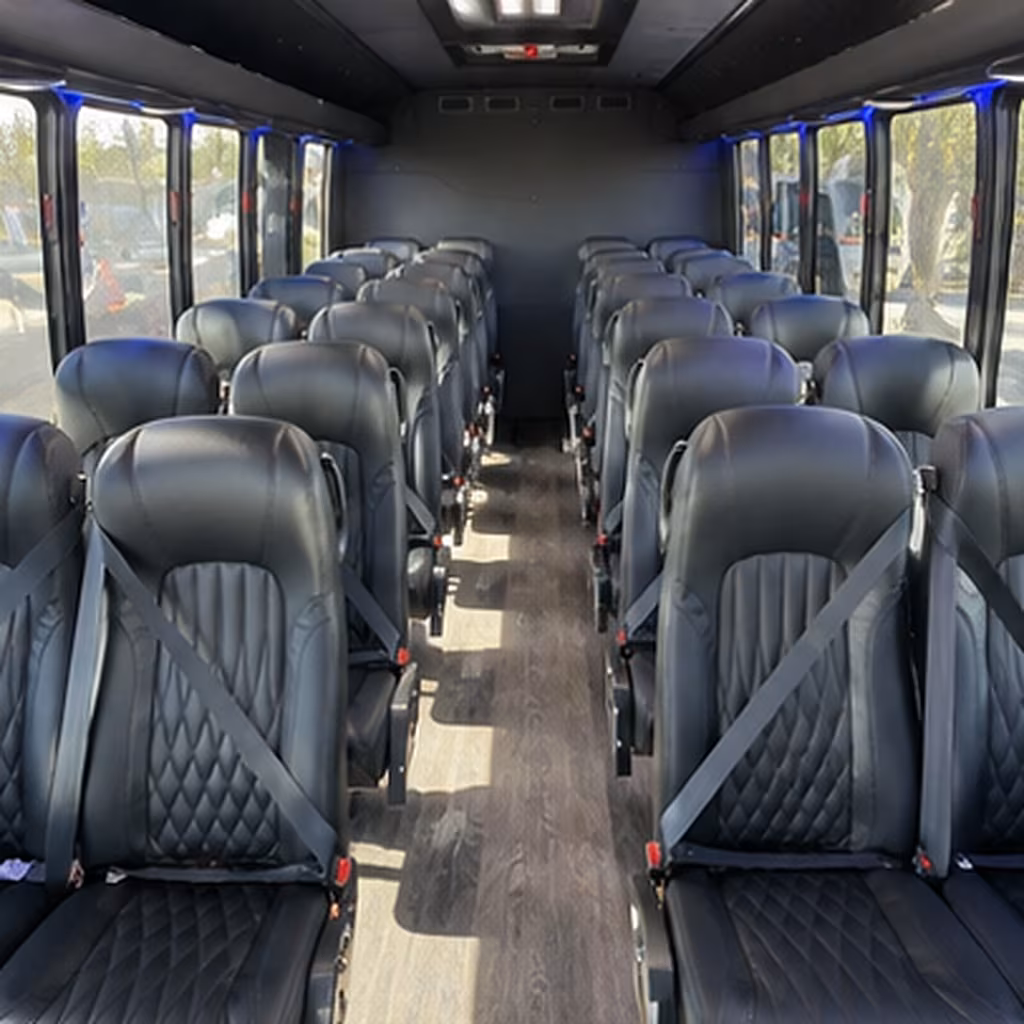 cheyenne 28 passenger minibus interior