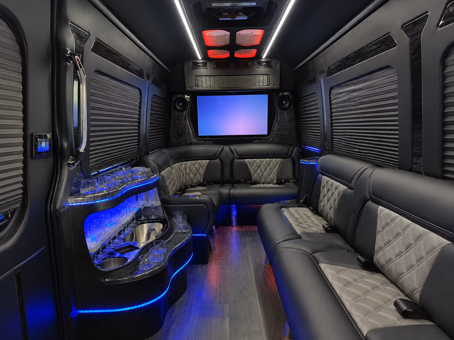 cheyenne 40 passenger party bus interior