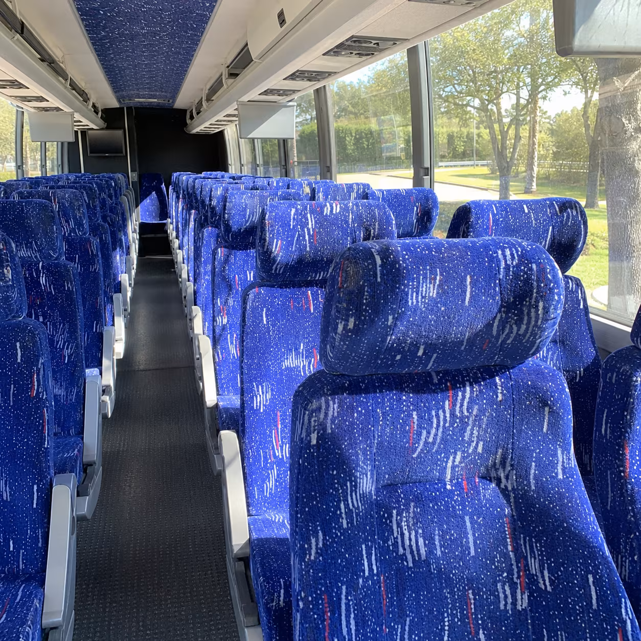 cheyenne 56 passenger charter bus inside